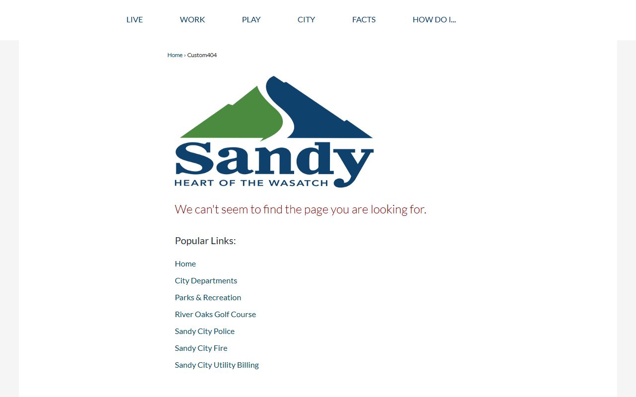 Sandy City Building Services permit portal for Sandy property records