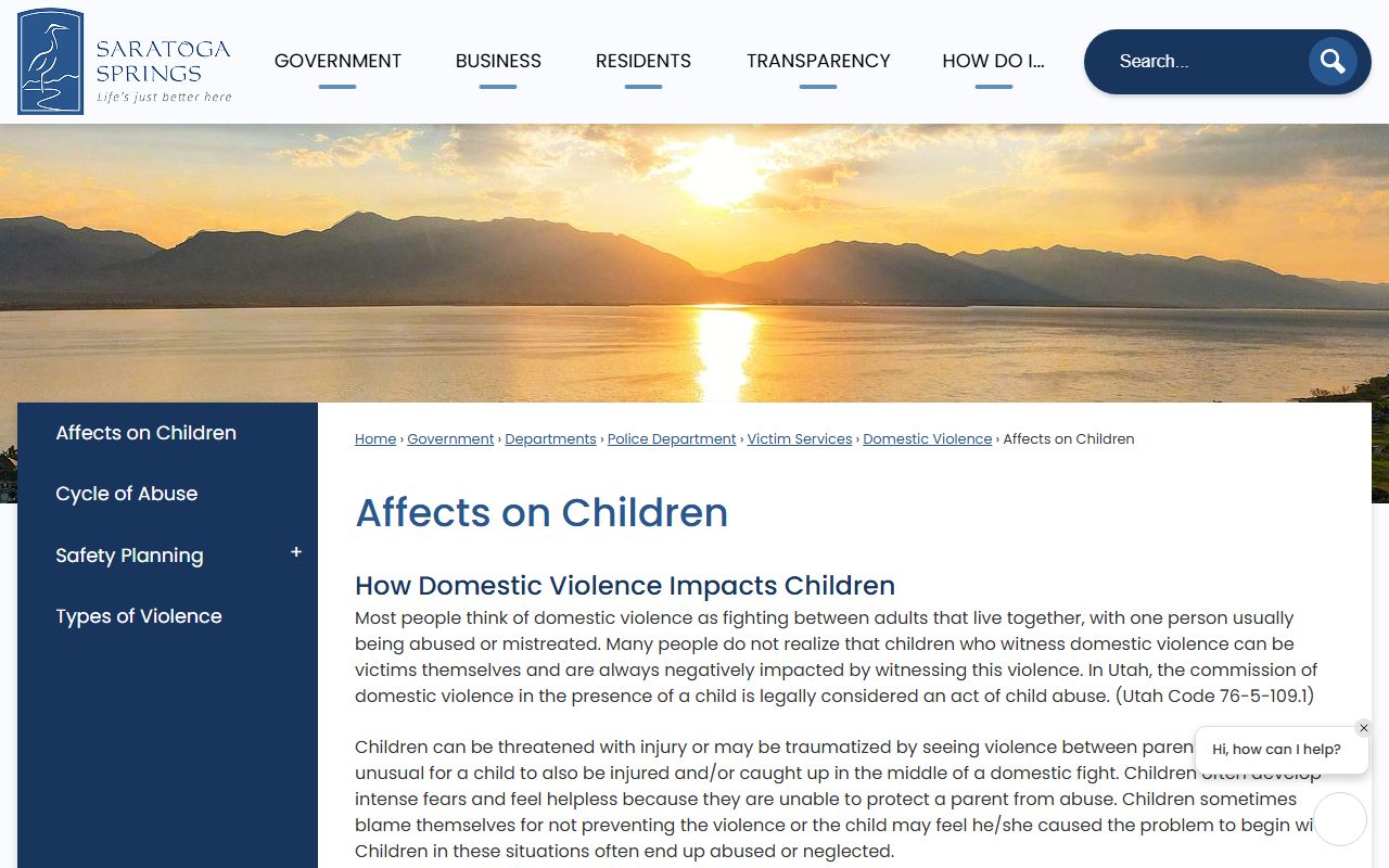 Saratoga Springs Building Department portal for property permit records