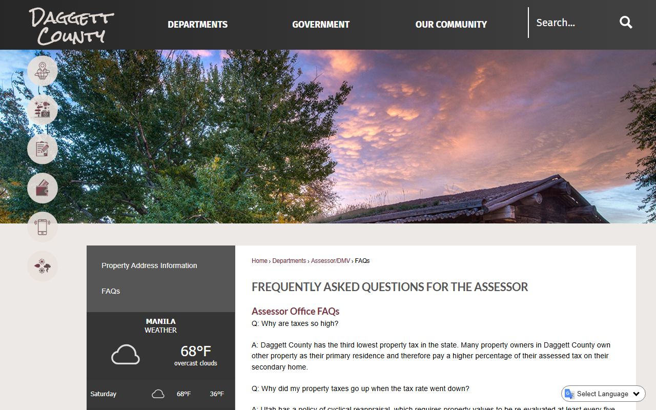 Daggett County Recorder's Office website for Daggett County property records