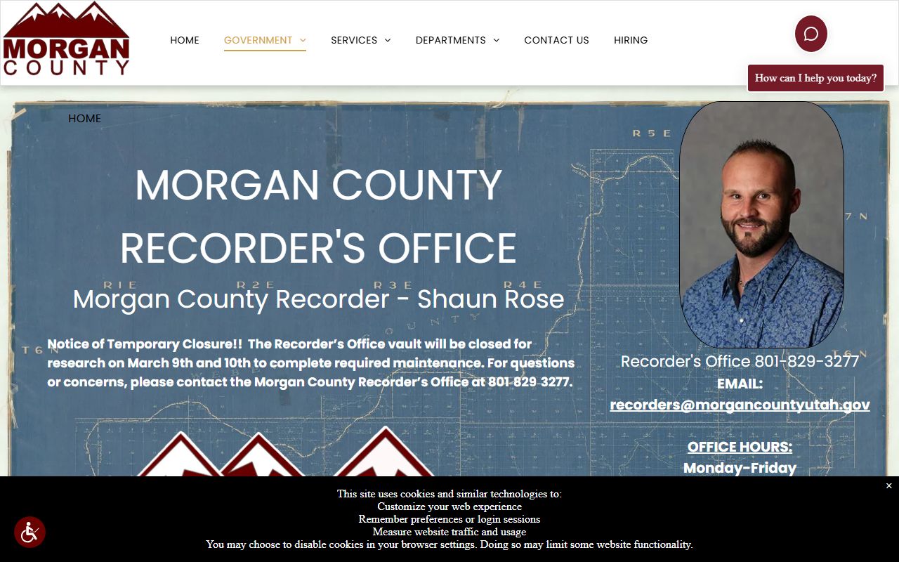 Morgan County Recorder's Office website for property records