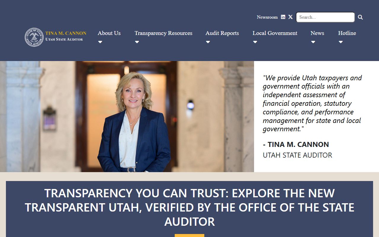 Utah State Auditor local government audit reports related to Utah property records