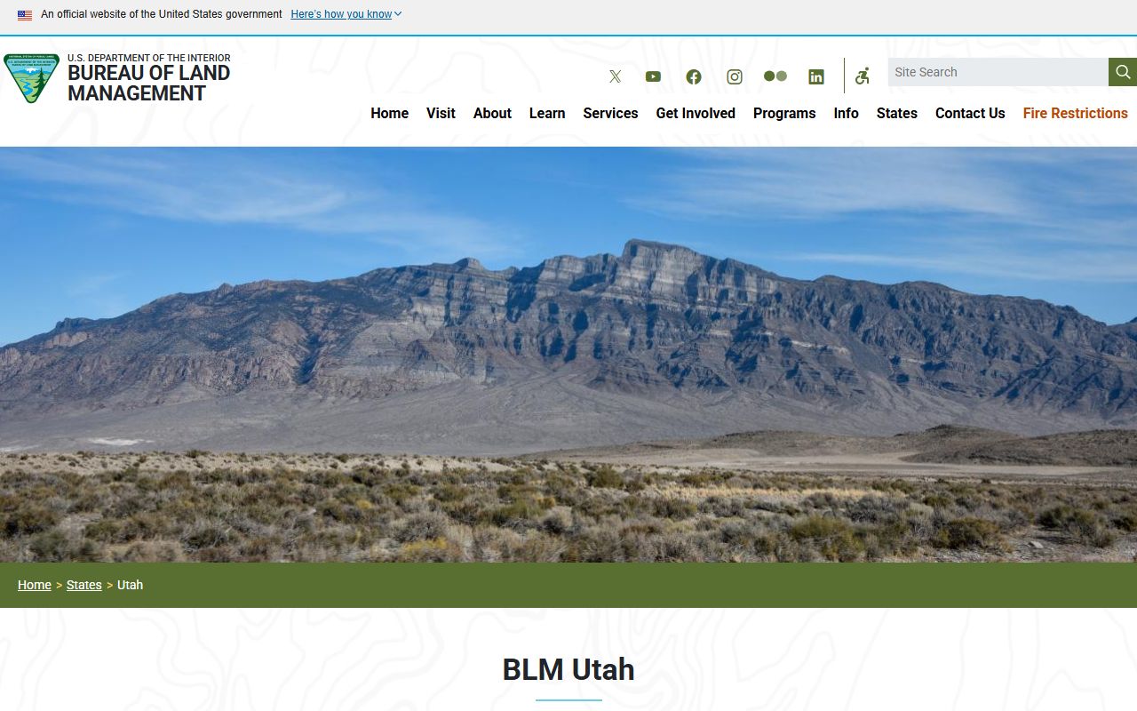 Bureau of Land Management Utah State Office website for federal land records and patents